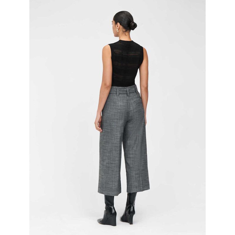 Veronika Maine Monochrome Tweed Cropped Pant image number 1